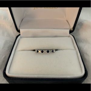 Diamond and sapphire ring